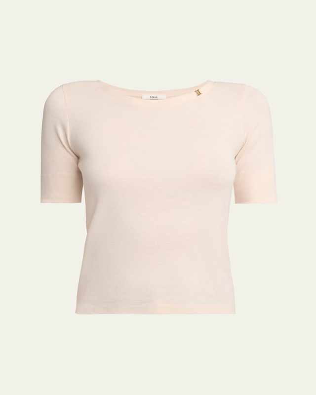 Interlock Short Sleeve Knit Top